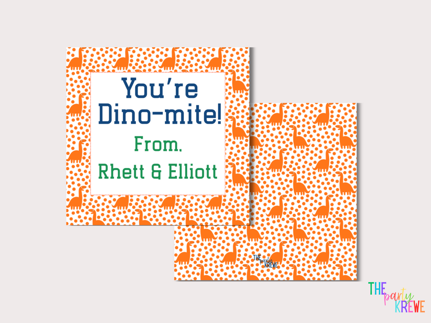 Dino-mite Orange Dinosaurs