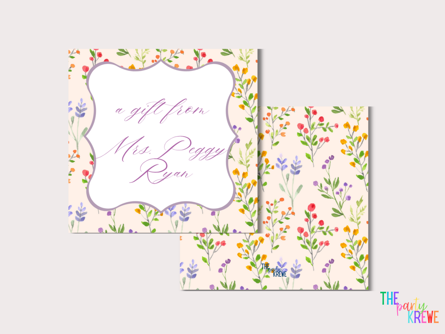 Floral background with purple, orange and red small flowers